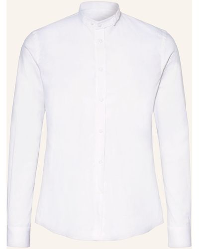 gottseidank Trachtenhemd Slim Fit mit Stehkragen - Weiß