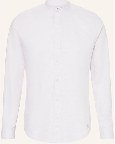 NOWADAYS Hemd Regular Fit mit Stehkragen - Weiß