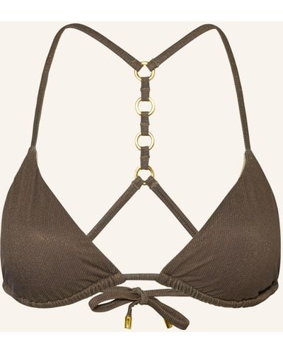 PQ Swim Triangel-Bikini-Top LUCAYA CHAIN mit Glitzergarn - Natur