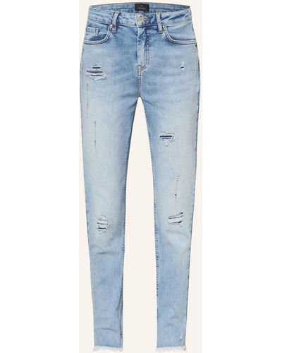 Monari Jeans mit Schmucksteinen - Blau
