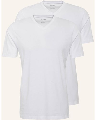 Olymp 2er-Pack T-Shirts - Weiß