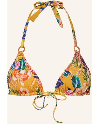 watercult Triangel-Bikini-Top SUNSET FLORALS - Mehrfarbig