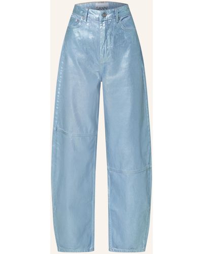 Ganni Coated Jeans - Blau