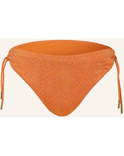 Maryan Mehlhorn Basic-Bikini-Hose GLANCE mit Glitzergarn - Orange