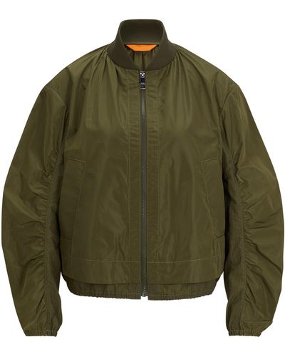 BOSS Blouson C_Jidori mit Materialmix - Grün