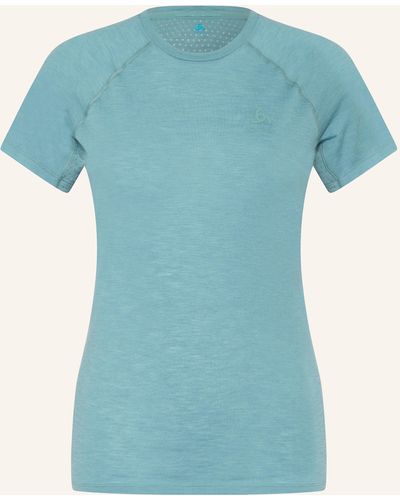 Odlo T-Shirt ASCENT PERFORMANCE WOOL 130 - Blau