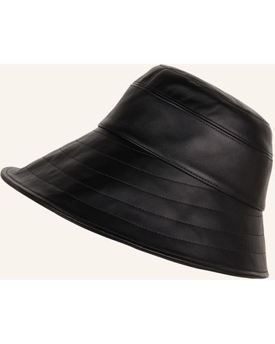 The Attico Bucket-Hat aus Leder - Schwarz