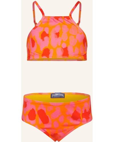 Vilebrequin Bustier-Bikini NEW LEOPARD - Orange