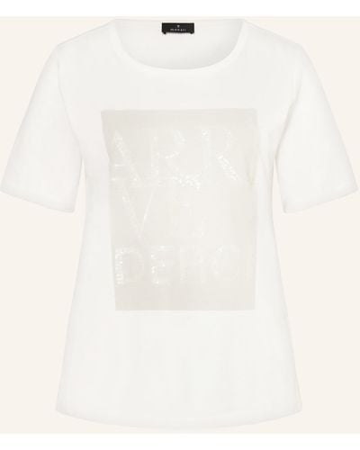 Monari T-Shirt mit Pailletten - Natur