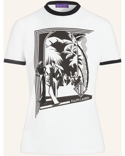 Ralph Lauren Collection T-Shirt mit Schmucksteinen - Natur