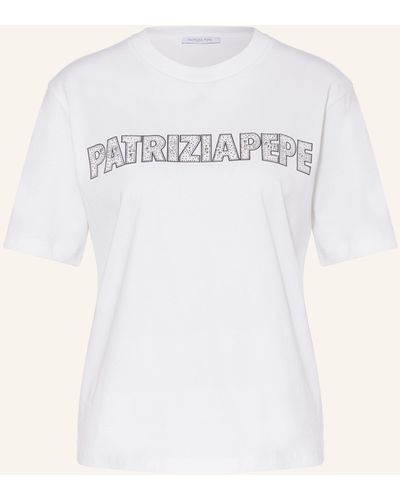 Patrizia Pepe T-Shirt mit Schmucksteinen - Mehrfarbig