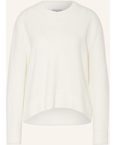 Marc O'Polo DENIM MIT VINTAGE-RÜCKEN-PRINT - Sweatshirt - egg white/weiß 