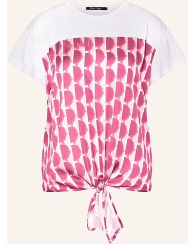 MARC AUREL T-Shirt im Materialmix - Pink