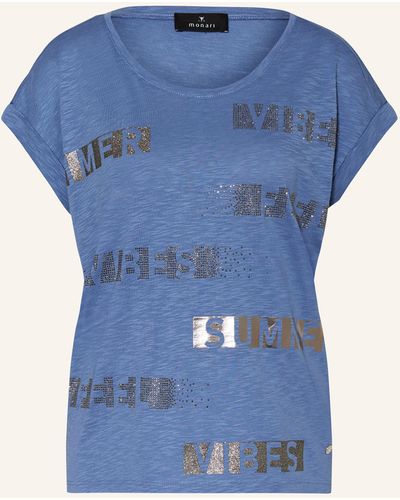 Monari T-Shirt mit Schmucksteinen - Blau