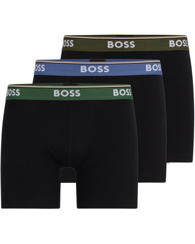 BOSS Boxershort BOXERBR 3P POWER - Schwarz