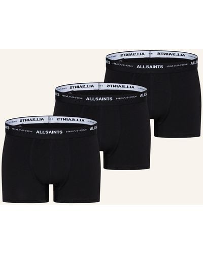 AllSaints 3er-Pack Boxershorts UNDERGROUND - Schwarz