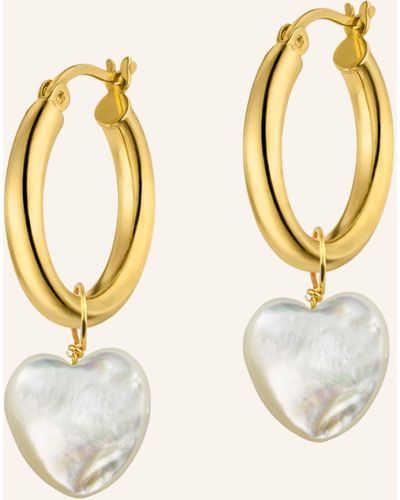 Nina Kastens Jewelry Ohrringe HEART HOOPS by GLAMBOU - Mettallic
