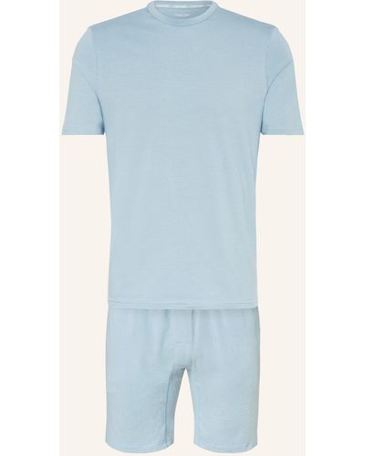 Calvin Klein Shorty-Schlafanzug COTTON STRETCH - Blau