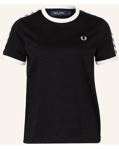 Fred Perry T-Shirt RINGER - Schwarz