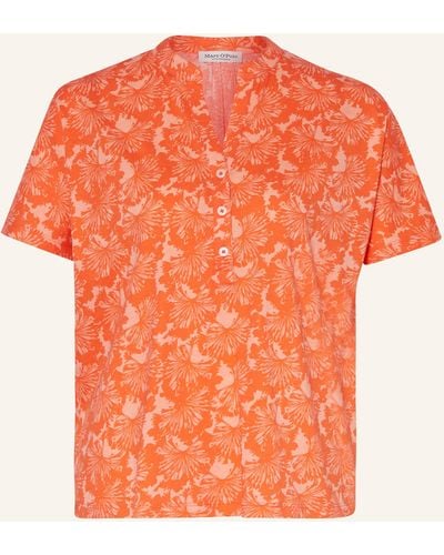 Marc O' Polo Blusenshirt aus Jersey - Orange