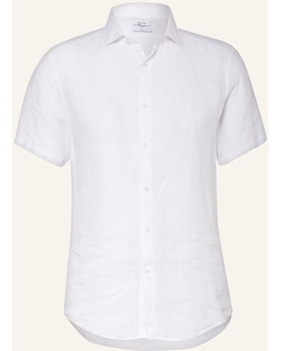 Reiss Kurzarmhemd HOLIDAY Slim Fit aus Leinen - Weiß
