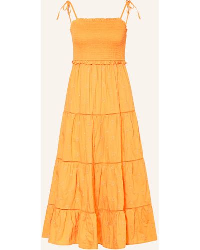 Nobody's Child Kleid MAISI mit Rüschen - Orange
