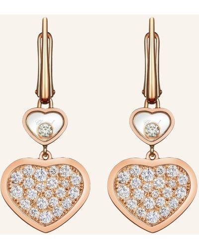 Chopard Ohrring HAPPY HEARTS Ohrringe aus 18 Karat Roségold und Diamanten - Mettallic
