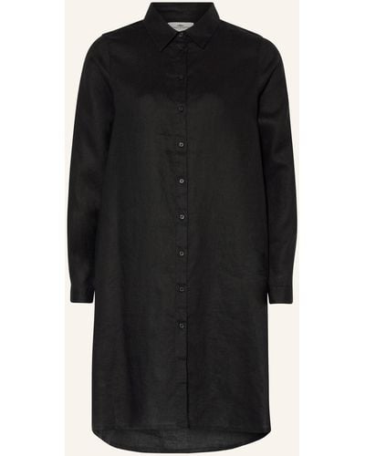 Fynch-Hatton Hemdblusenkleid aus Leinen - Schwarz