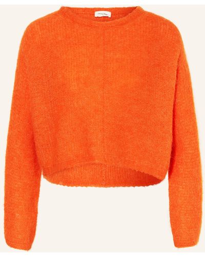 American Vintage Cropped-Pullover mit Alpaka - Orange