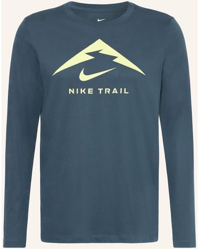 Nike Laufshirt DRI-FIT TRAIL - Blau