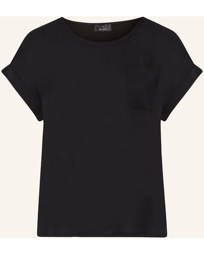 Monari T-Shirt im Materialmix - Schwarz