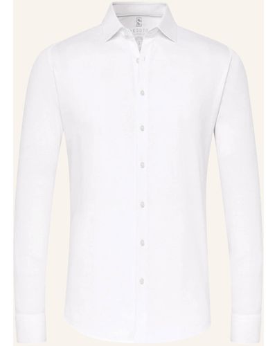 DESOTO Jerseyhemd Slim Fit - Weiß
