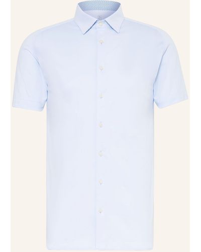 DESOTO Kurzarm-Hemd Slim Fit aus Jersey - Blau