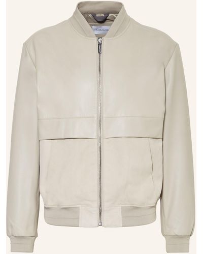 Calvin Klein Lederblouson HERO - Natur