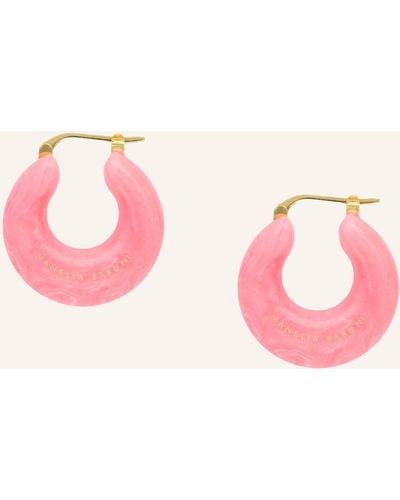 Vanessa Baroni Ohrhänger CIRCLET EARRING NEON PINK MARBLE by GLAMBOU