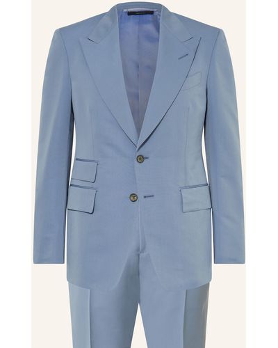Tom Ford Anzug SHELTON Slim Fit mit Seide - Blau