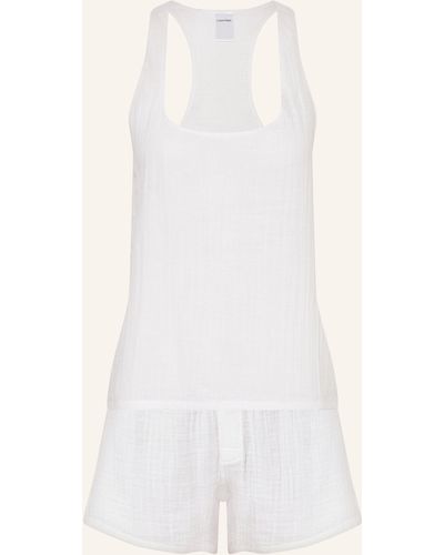 Calvin Klein Shorty-Schlafanzug PURE - Weiß