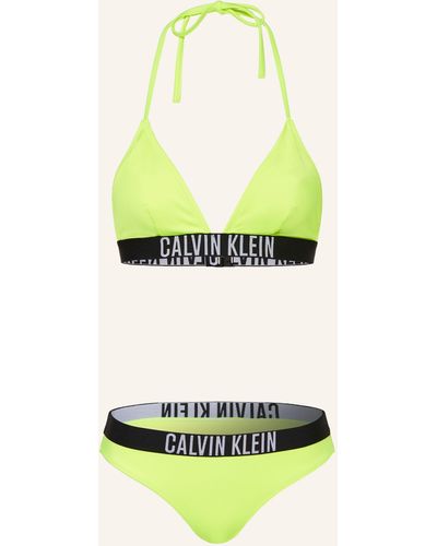Calvin Klein Triangel-Bikini-Top INTENSE POWER - Gelb