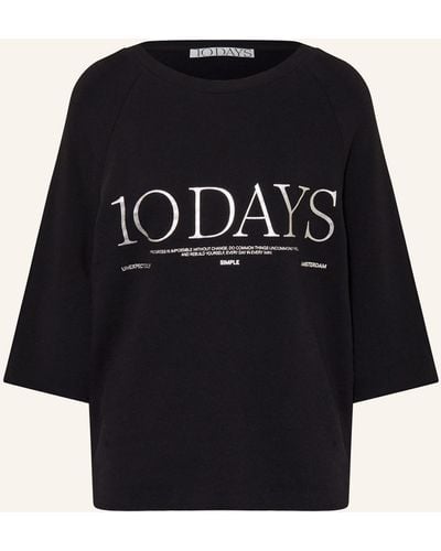 10Days Sweatshirt mit 3/4-Arm - Schwarz