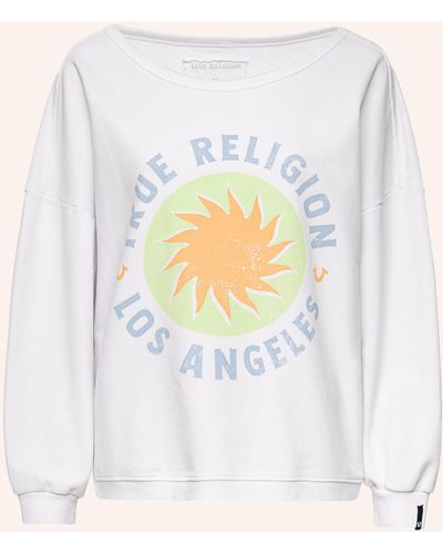 True Religion Sweatshirt LOS ANGELES SUN - Weiß