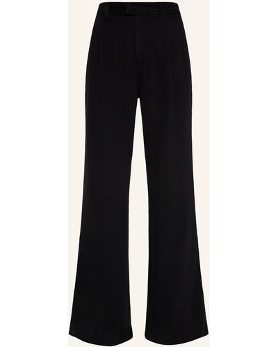 7 For All Mankind Pants PLEATED TROUSER Flare fit - Schwarz