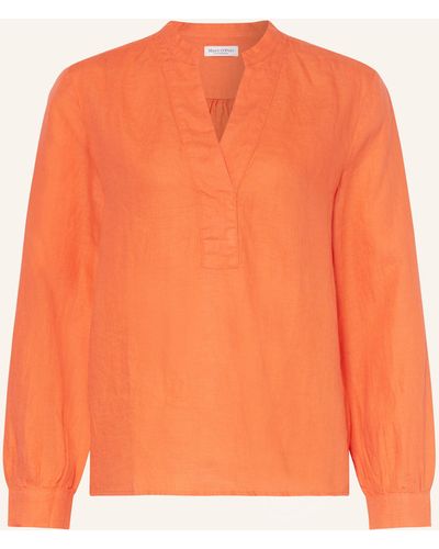 Marc O' Polo Blusenshirt aus Leinen - Orange