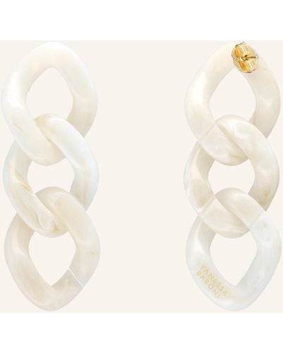 Vanessa Baroni Ohrhänger NEW FLAT CHAIN EARRING PEARL MARBLE by GLAMBOU - Natur