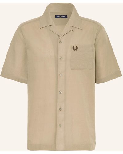 Fred Perry Resorthemd Comfort Fit - Natur