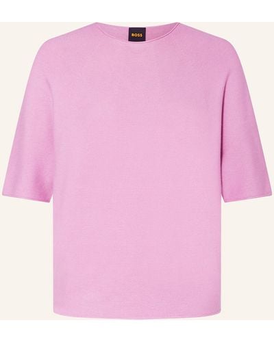 BOSS Pullover FLAMBER mit 3/4-Arm - Pink