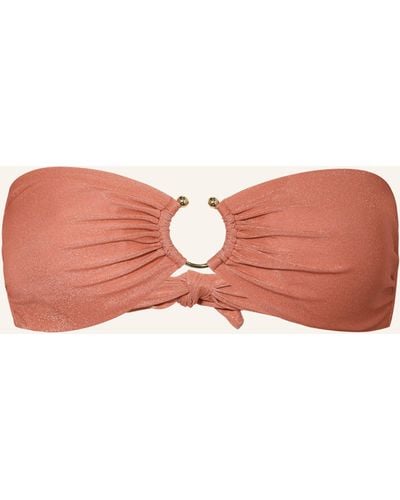 Guess Bandeau-Bikini-Top mit Glitzergarn - Pink