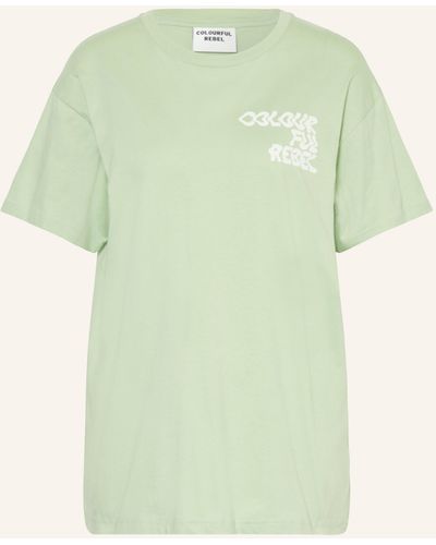 Colourful Rebel T-Shirt LOGO WAVE - Grün