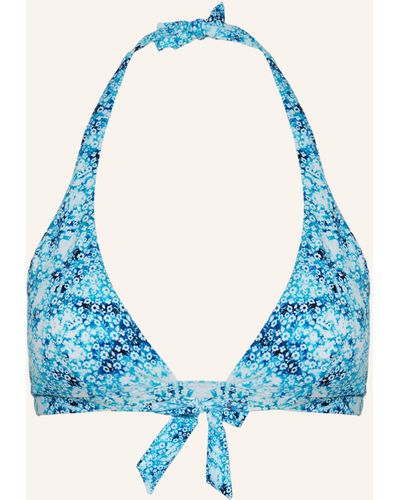 Vilebrequin Neckholder-Bikini-Top FLOWERS TIE & DIE FLECHE - Blau