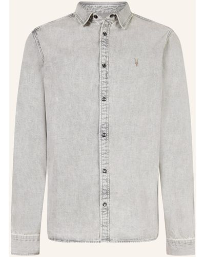 AllSaints Jeanshemd GLEASON Slim Fit - Grau