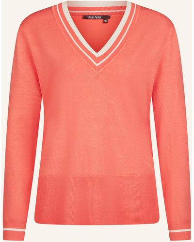 MARC AUREL V-Ausschnitt-Pullover - Pink